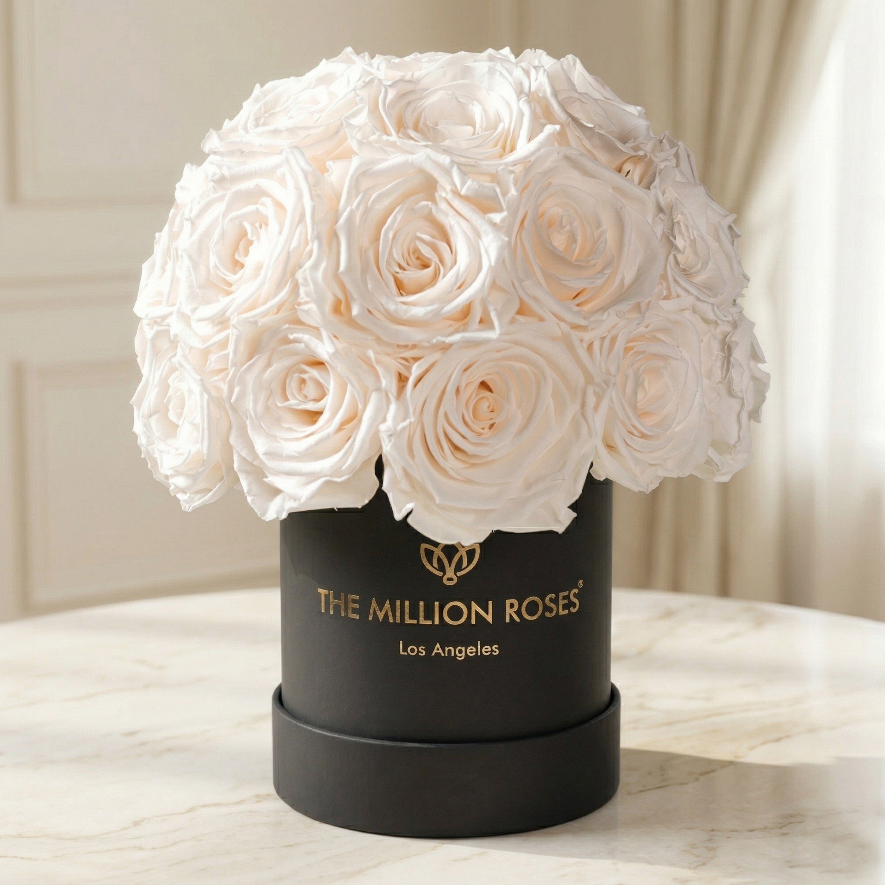 Basic Black Superdome Box | White Roses