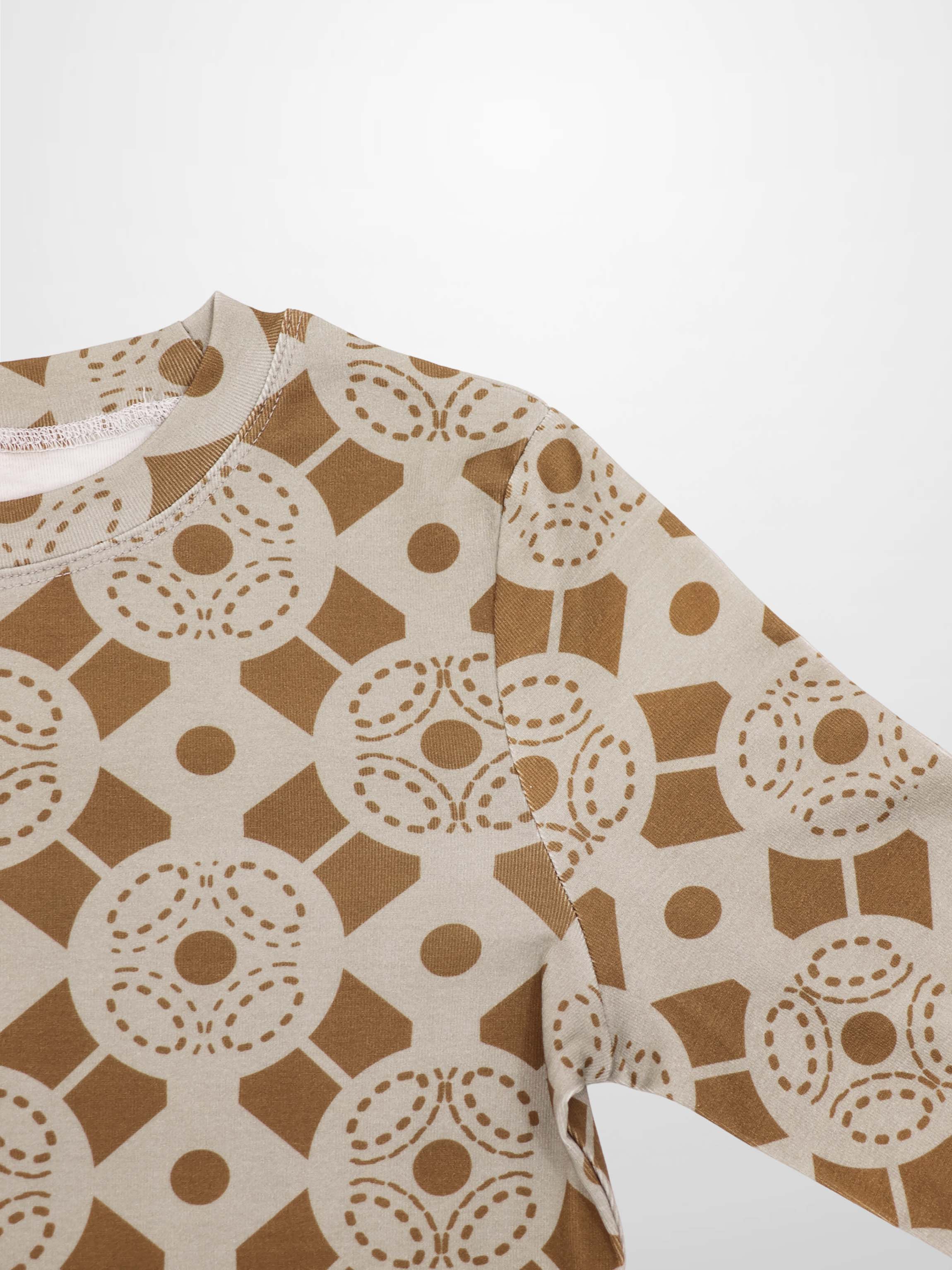 Basic Printed T-shirt-Geometric Design-4