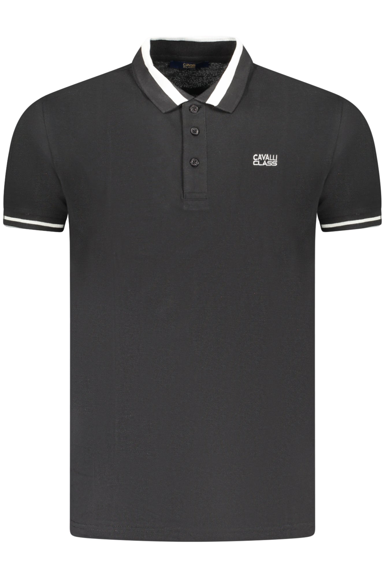 CAVALLI CLASS POLO SHORT SLEEVE MEN BLACK-0