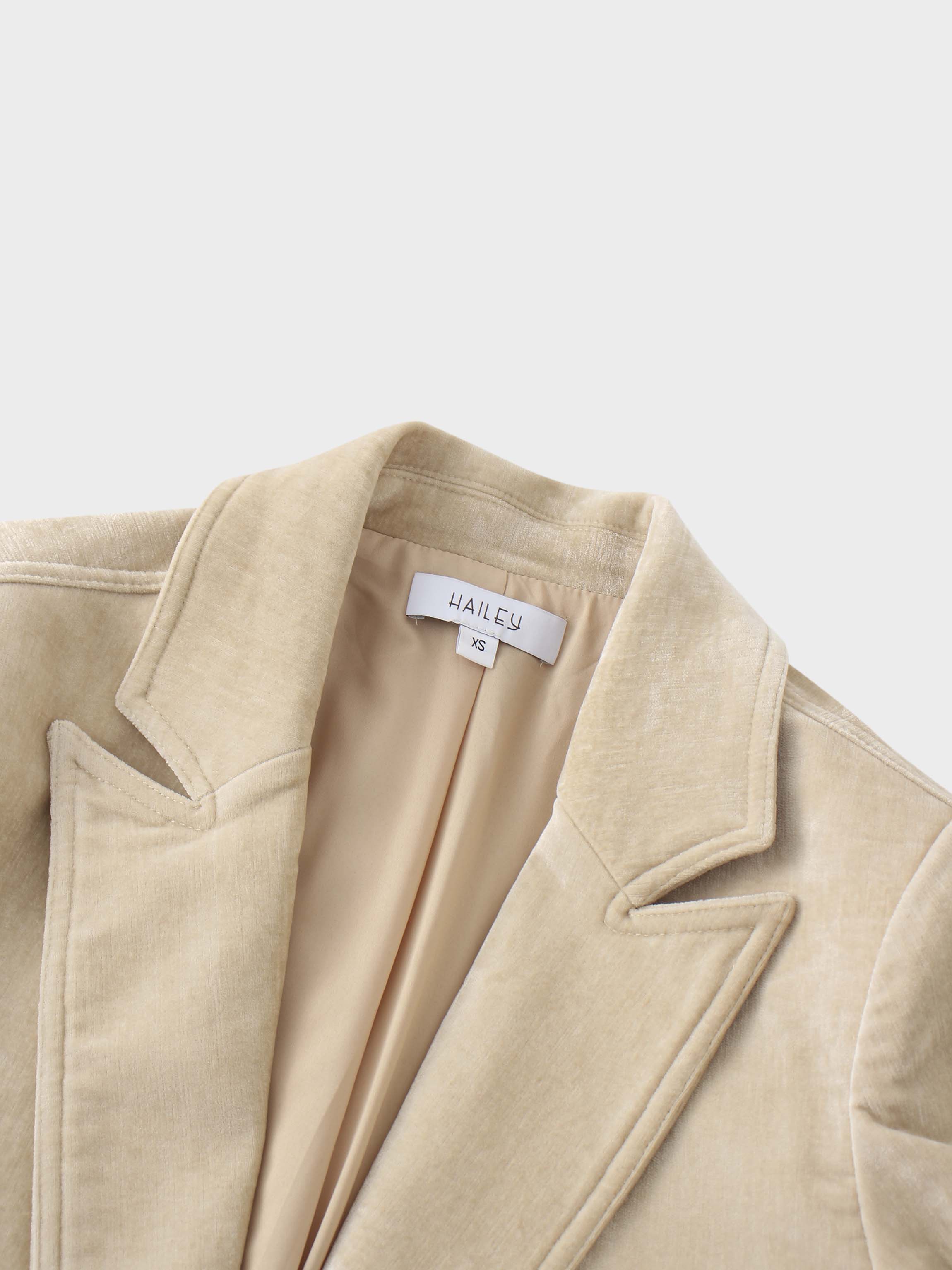 Chenille Blazer-Ivory-3