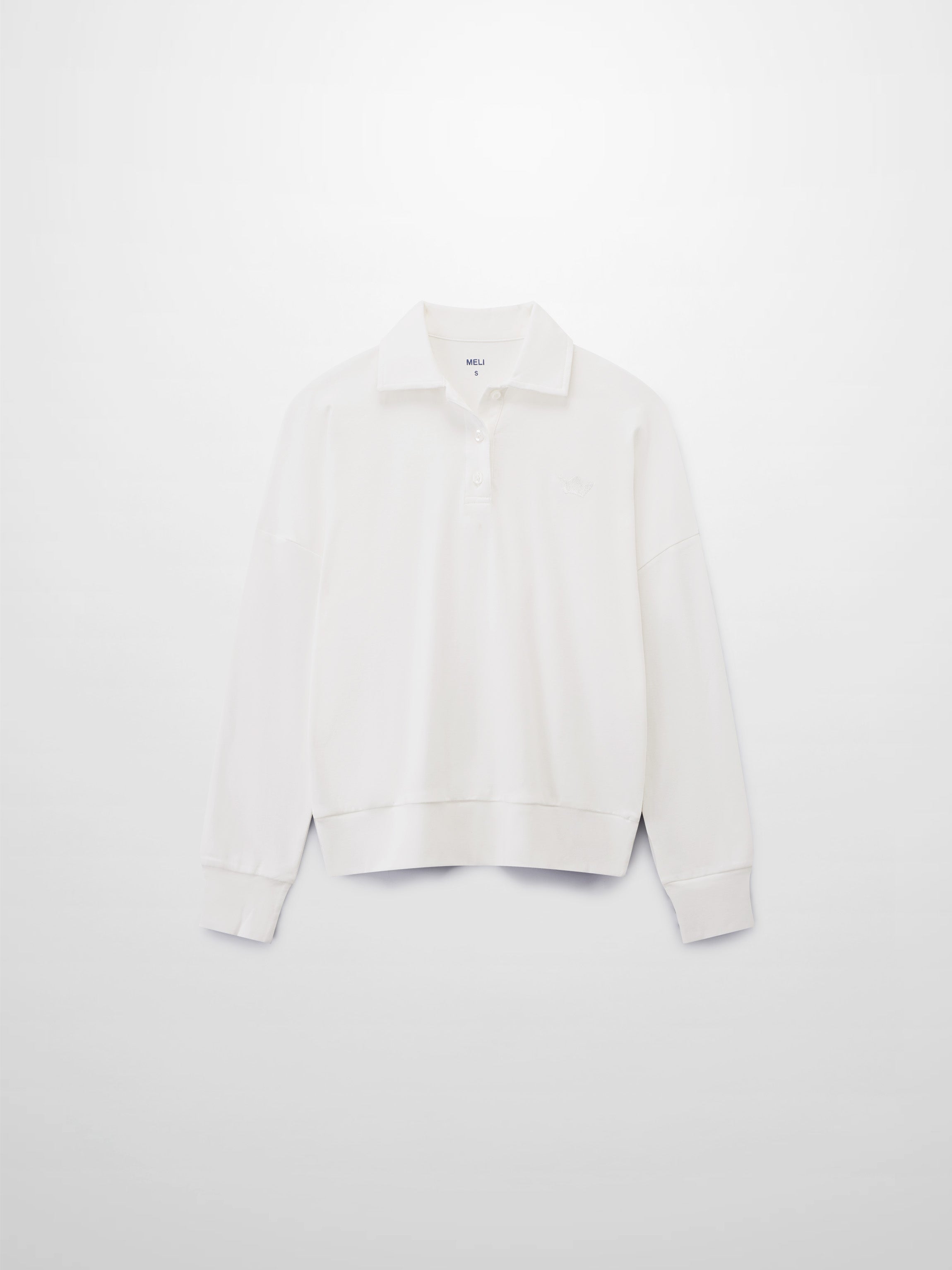Collared Bomber Tee-White-1
