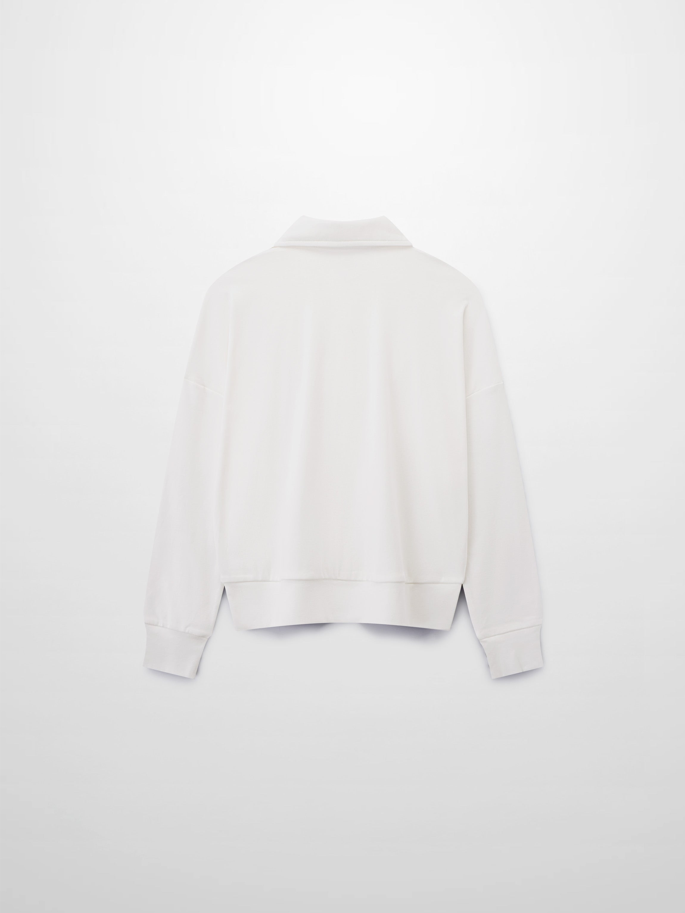 Collared Bomber Tee-White-2