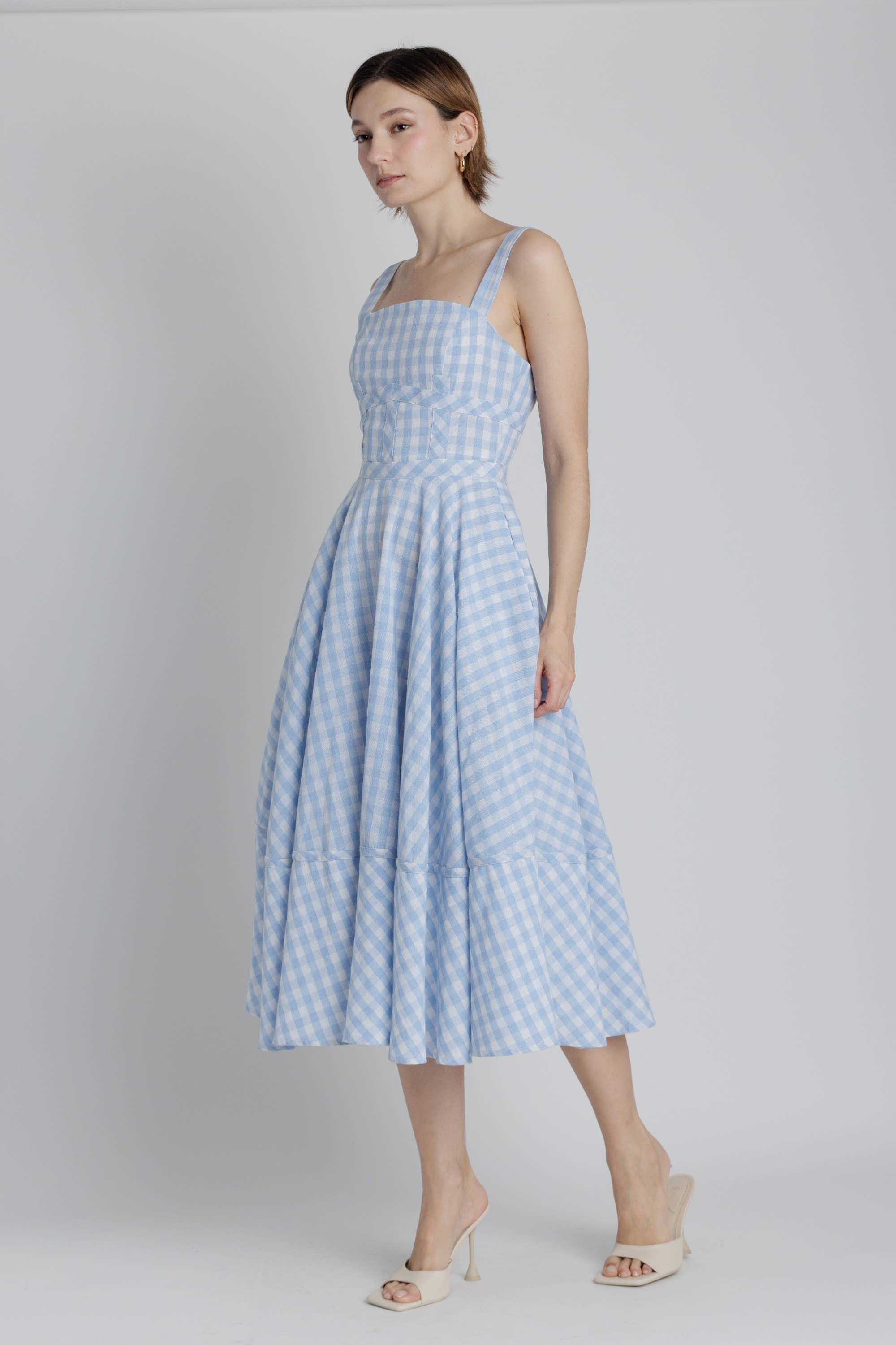 Corset Binding Midi Dress