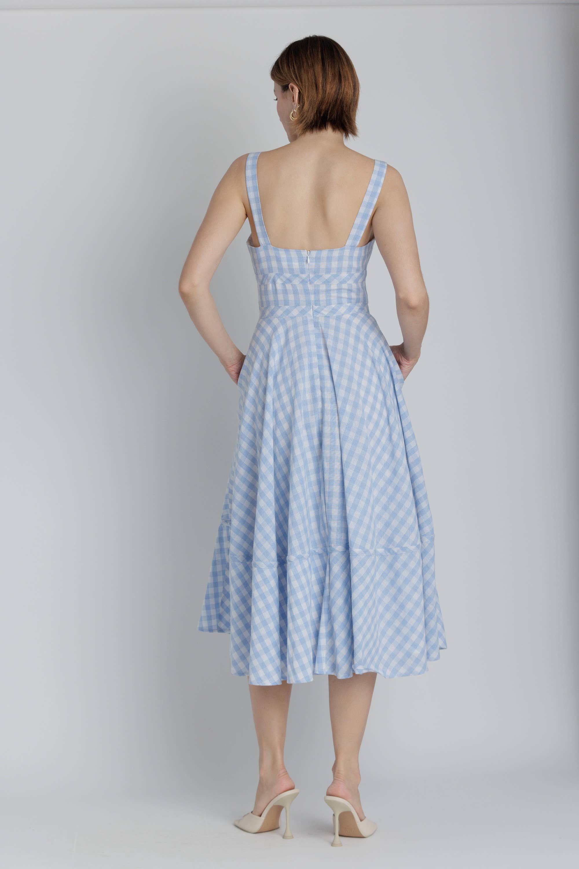 Corset Binding Midi Dress