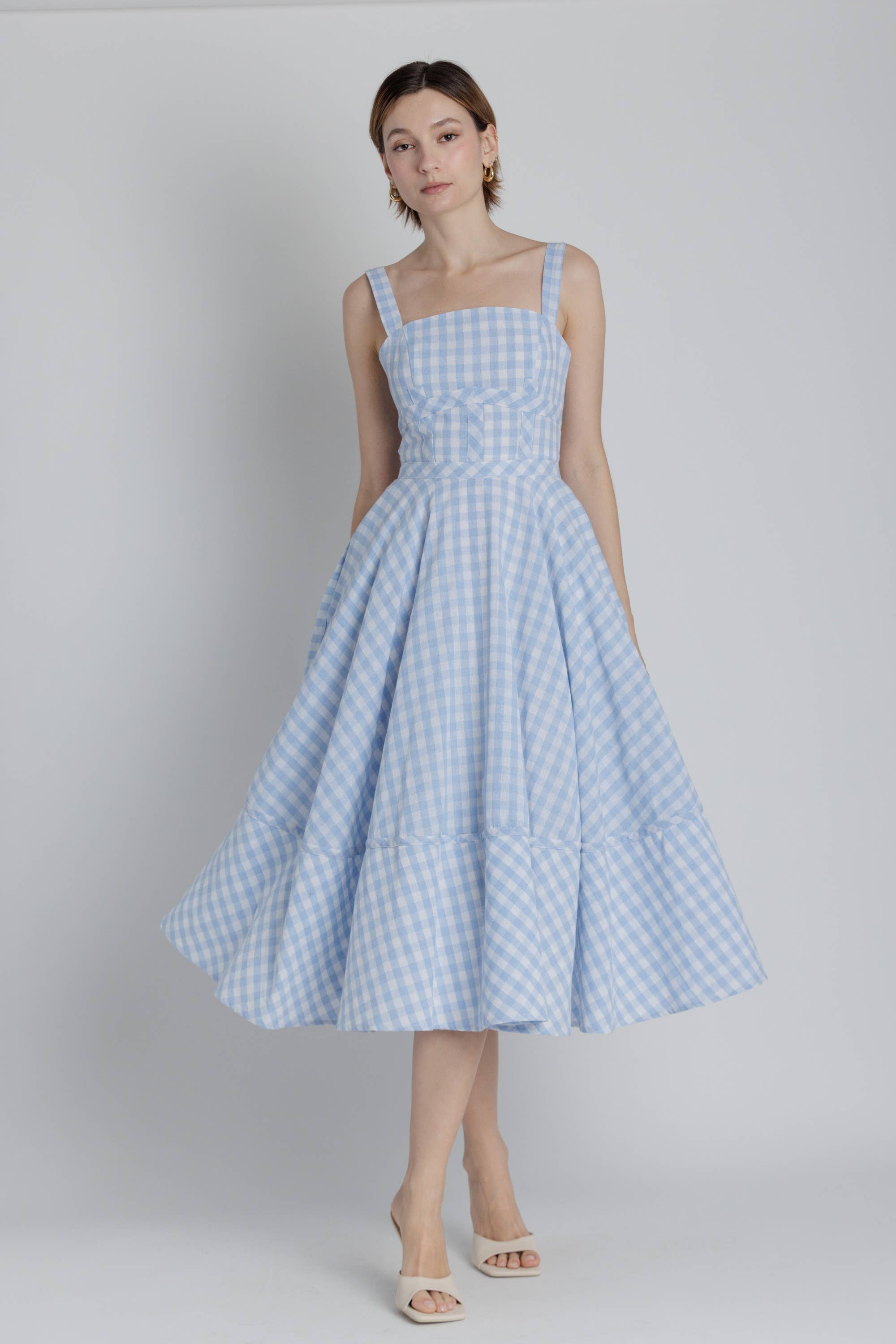 Corset Binding Midi Dress