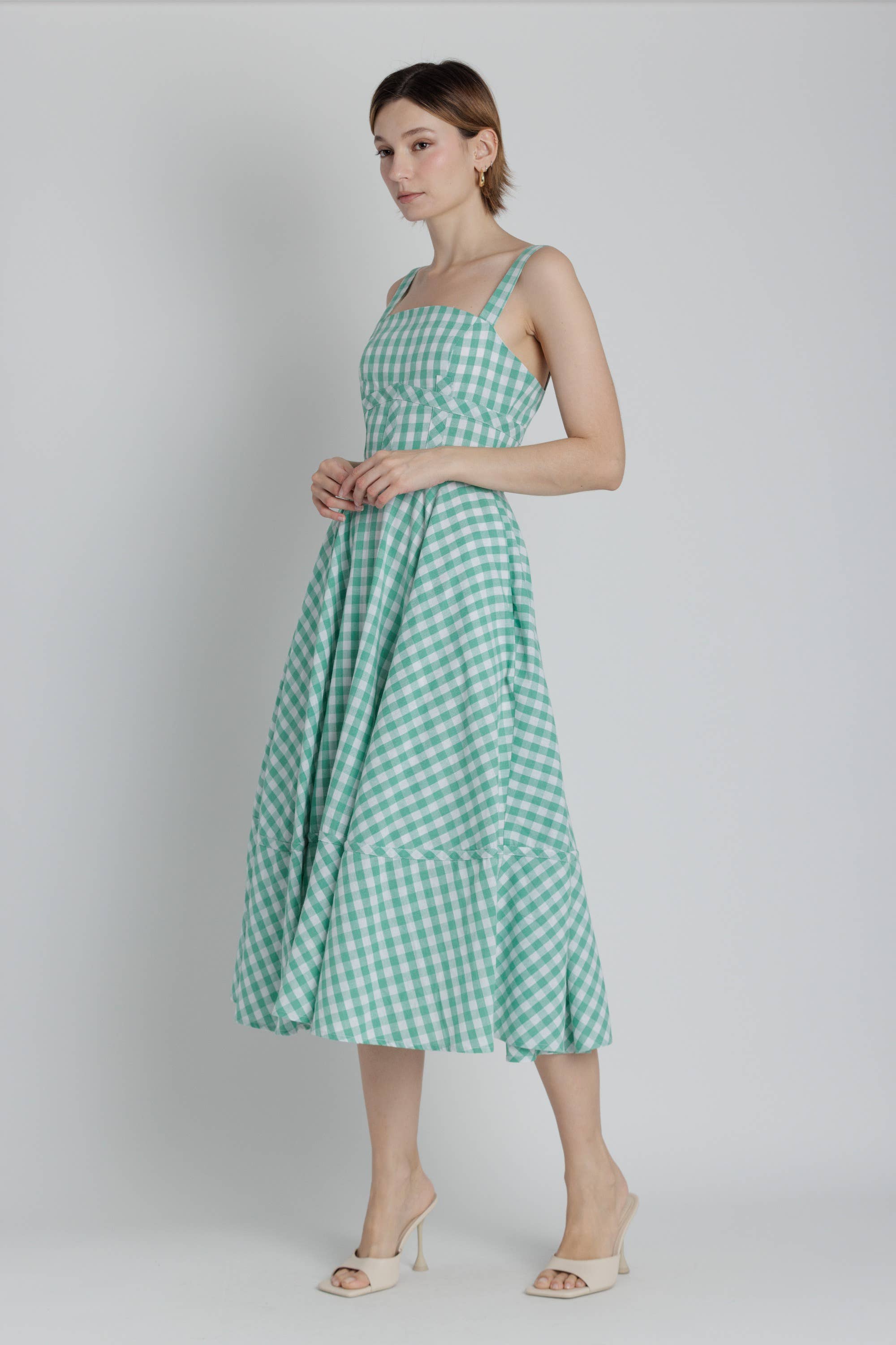 Corset Binding Midi Dress