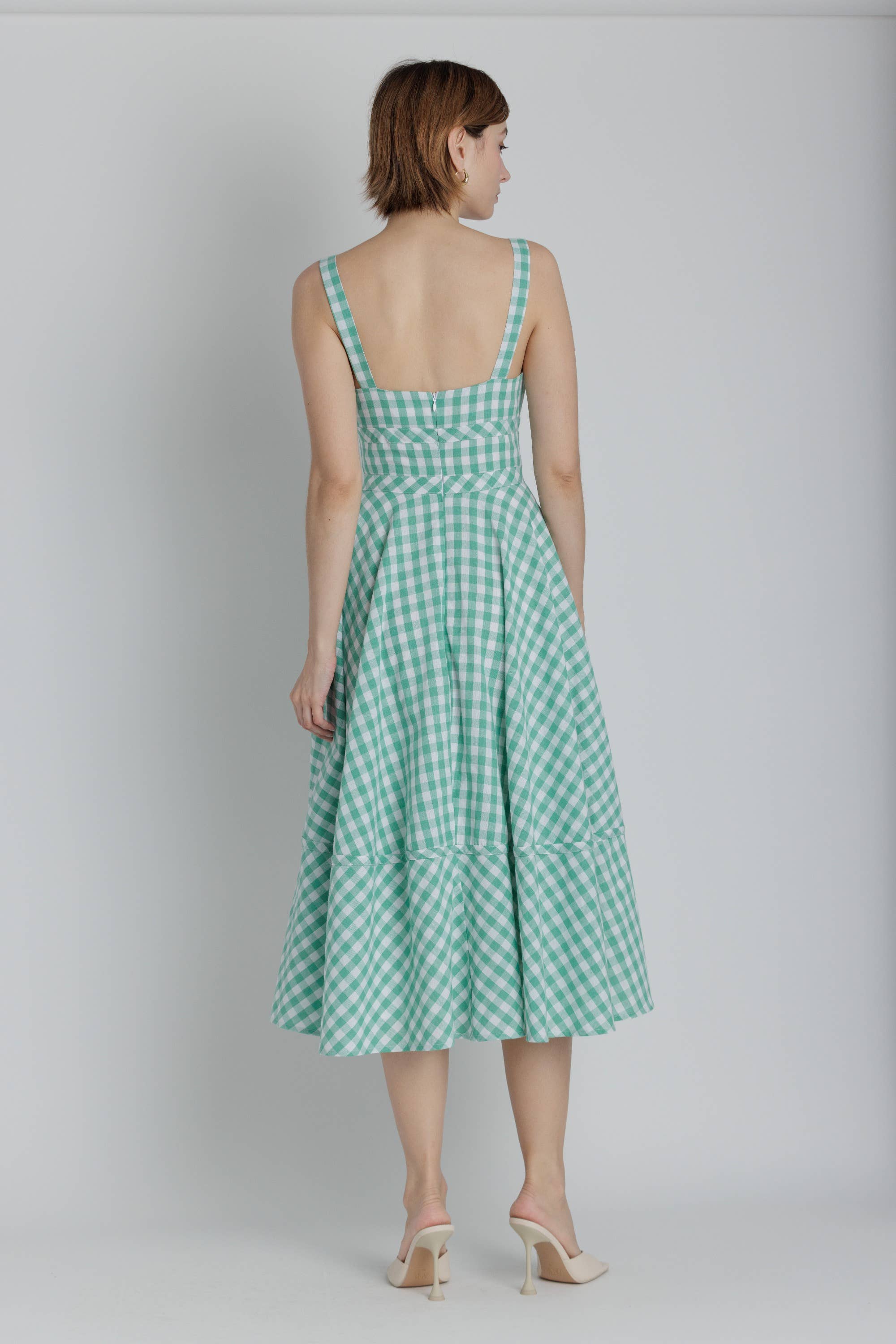 Corset Binding Midi Dress