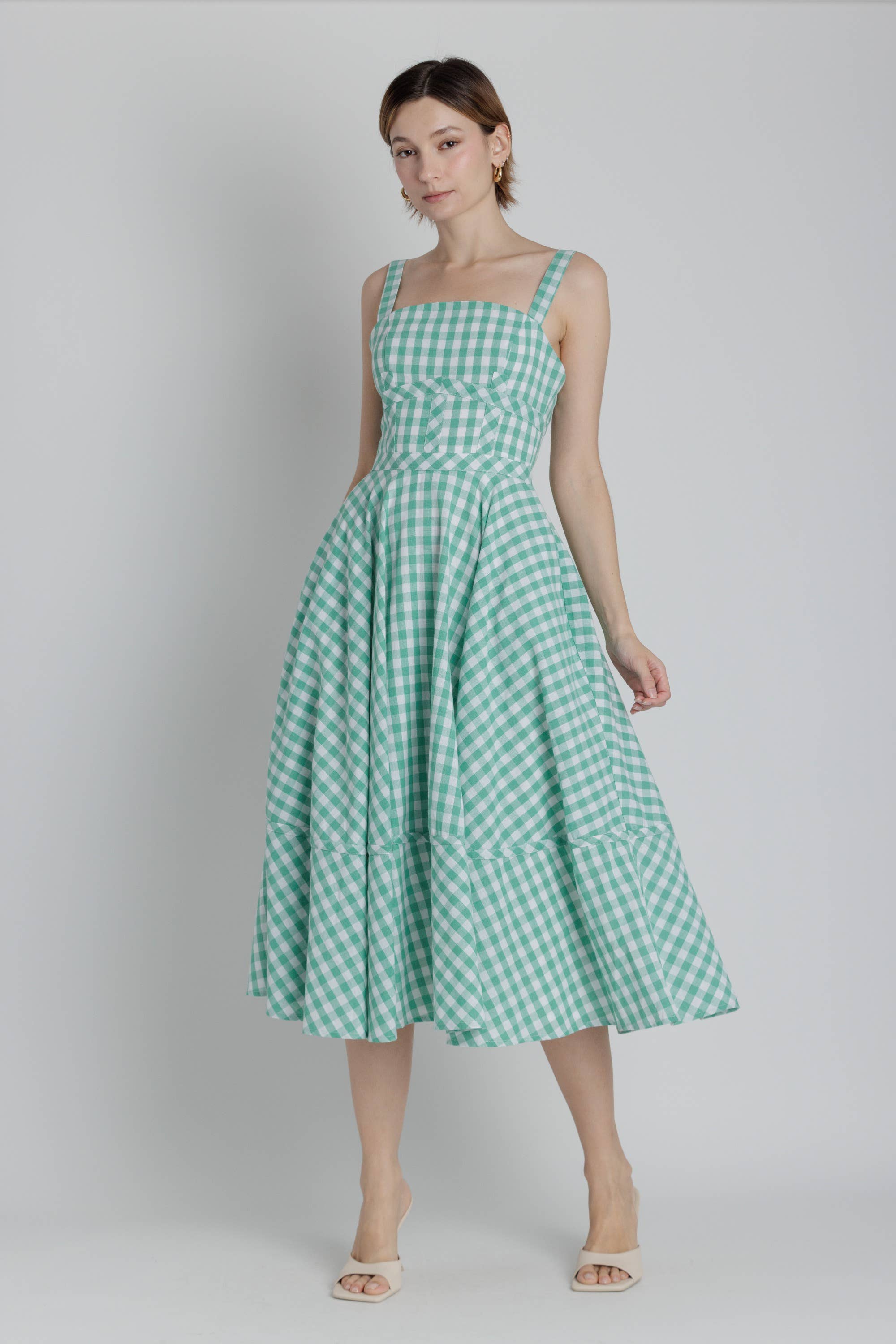 Corset Binding Midi Dress