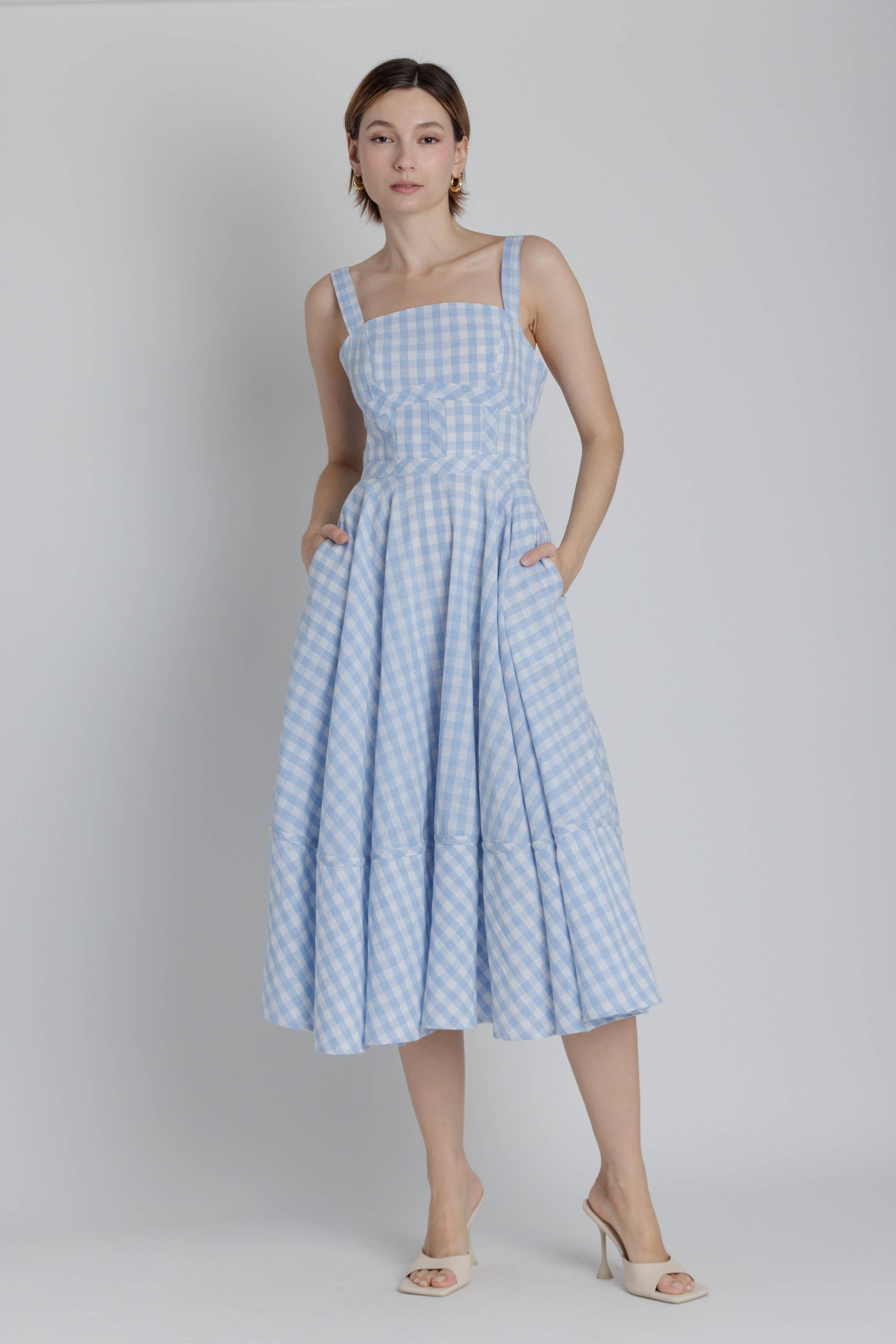 Corset Binding Midi Dress