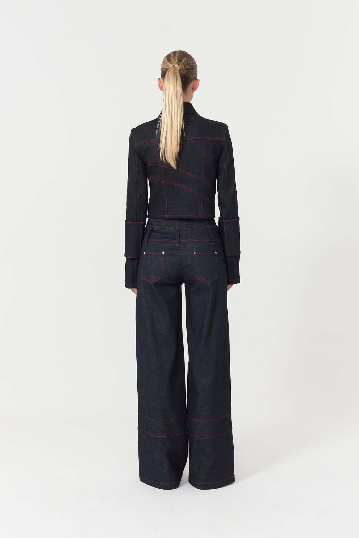 Jendue Davidson Chic Denim Jacket - Cropped, Unique Sleeves