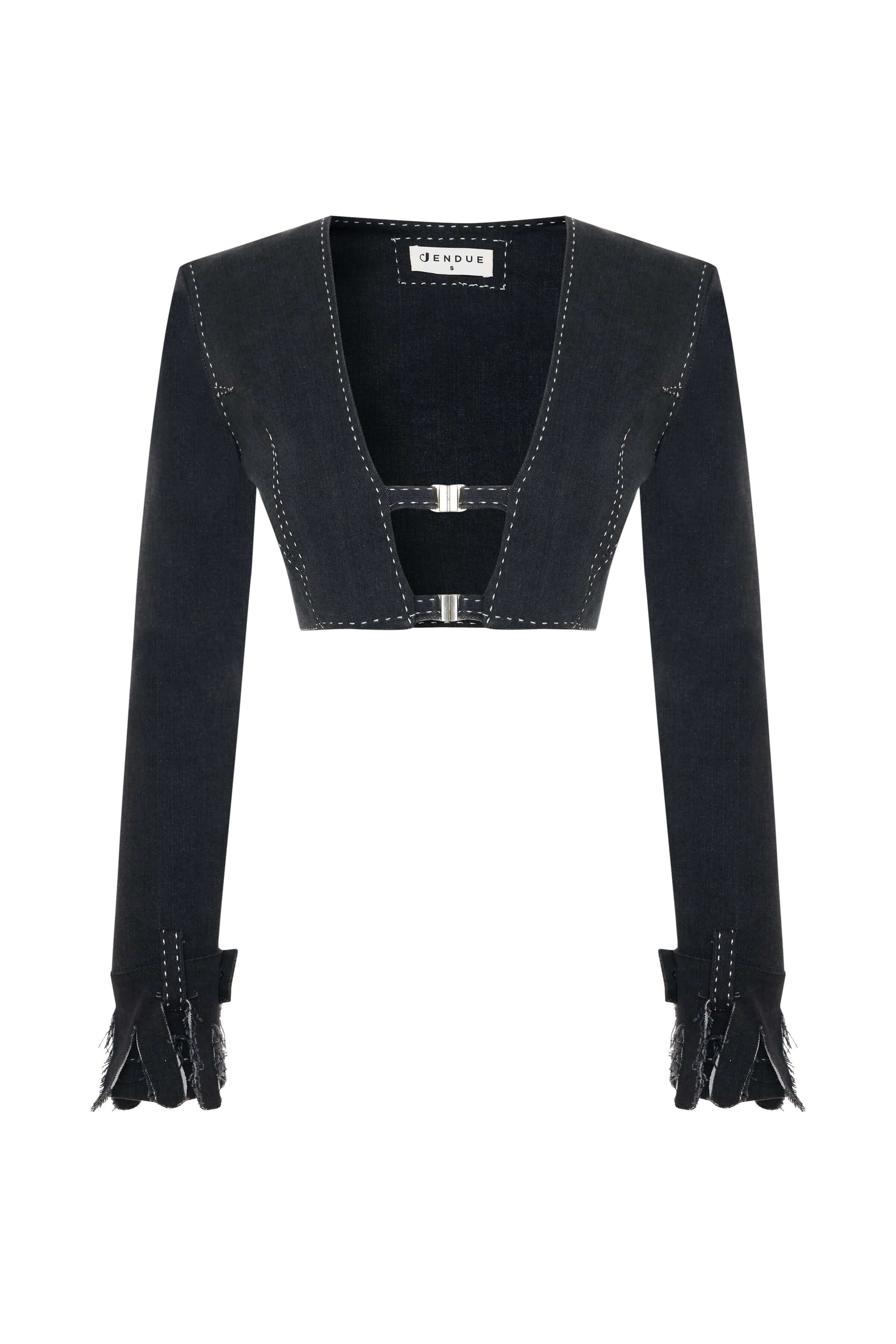 Jendue Luciano Jacket - Cropped Black Denim Bolero