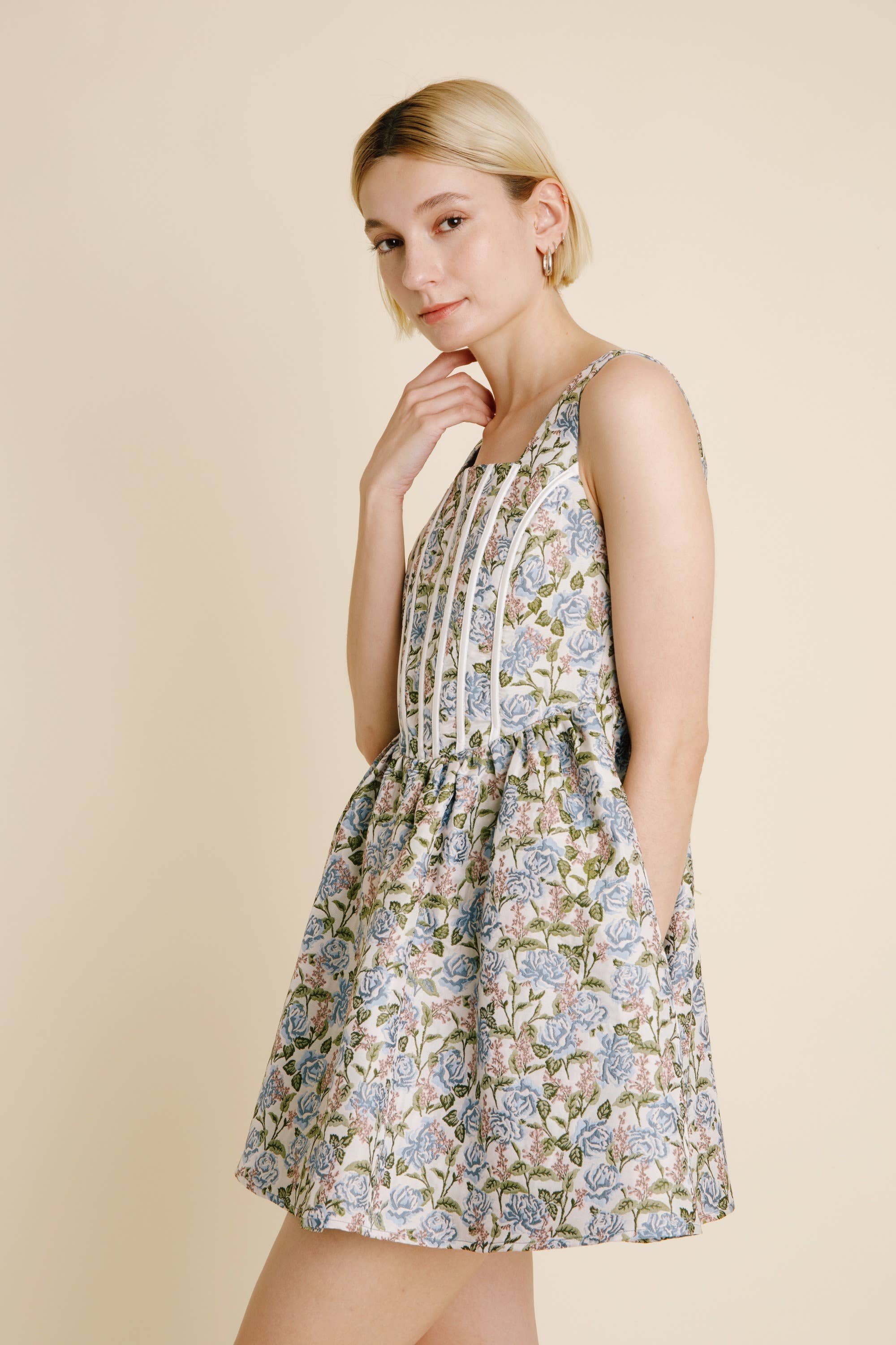 Jaquard Corset Mini Dress