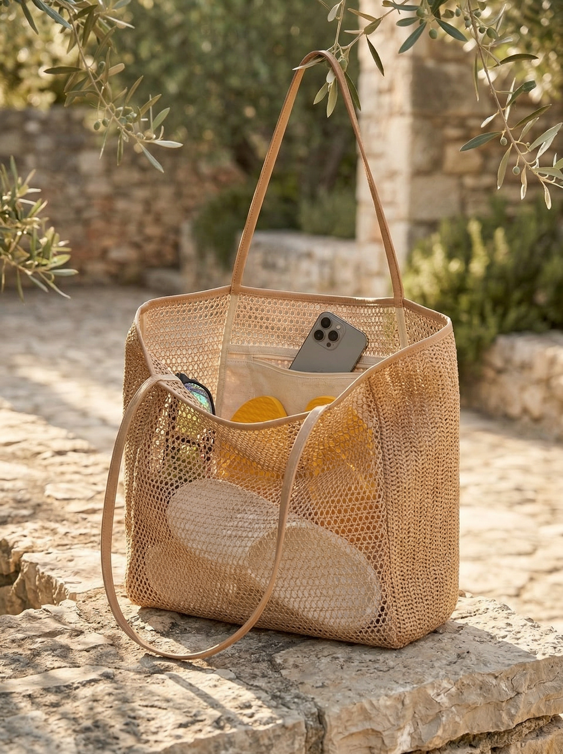 Large Lightweight Mesh Beach Tote Bag Sandproof Travel Bag