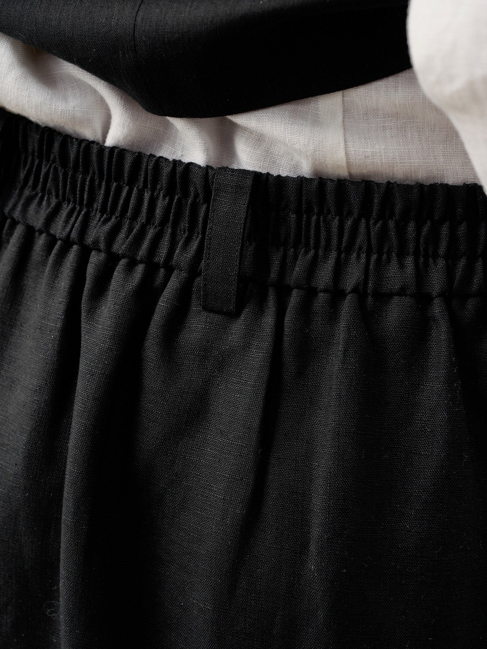 Linen-Lyocell Patch Pocket Placket Skirt LYRA