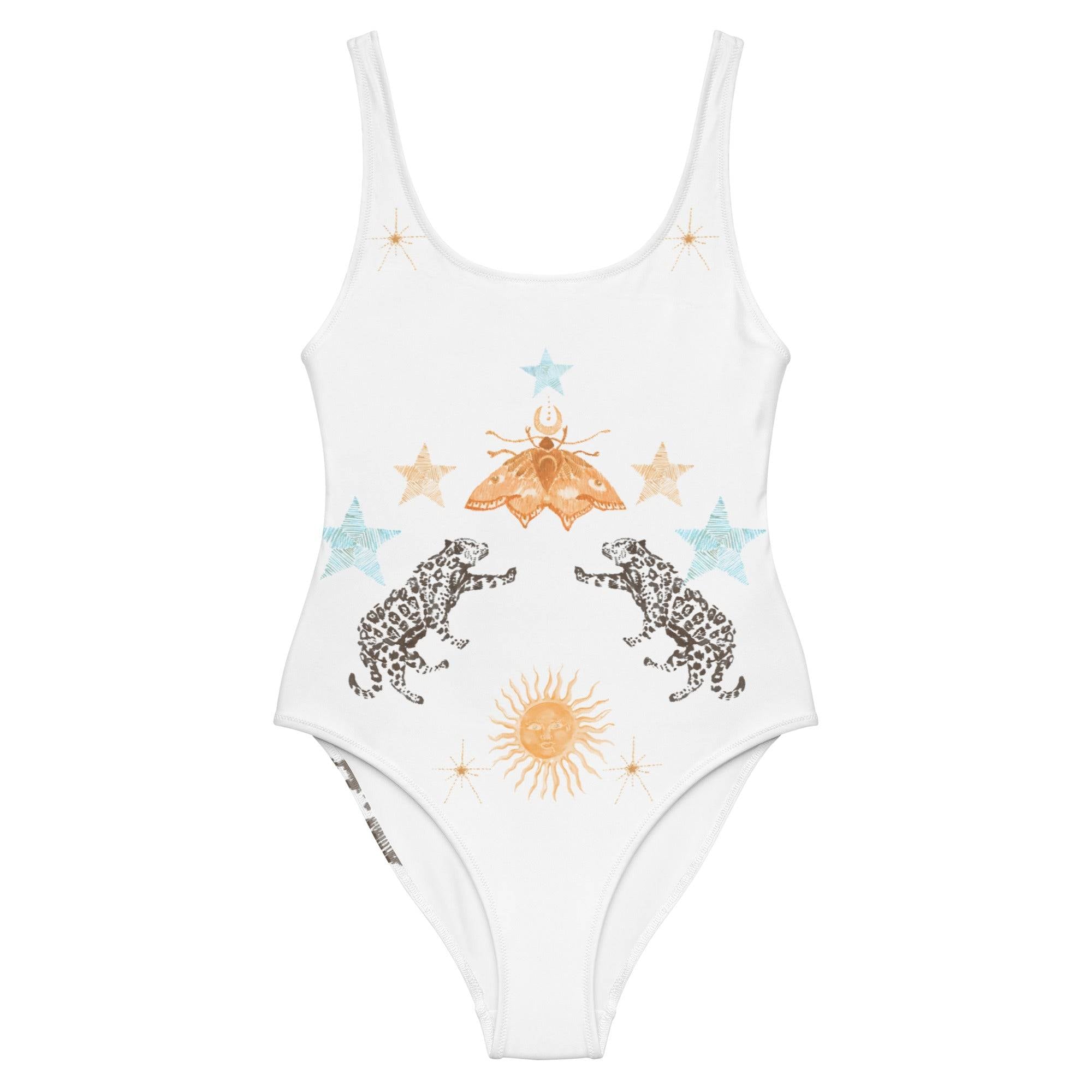Petra One Piece Swimsuit In White Jaguar