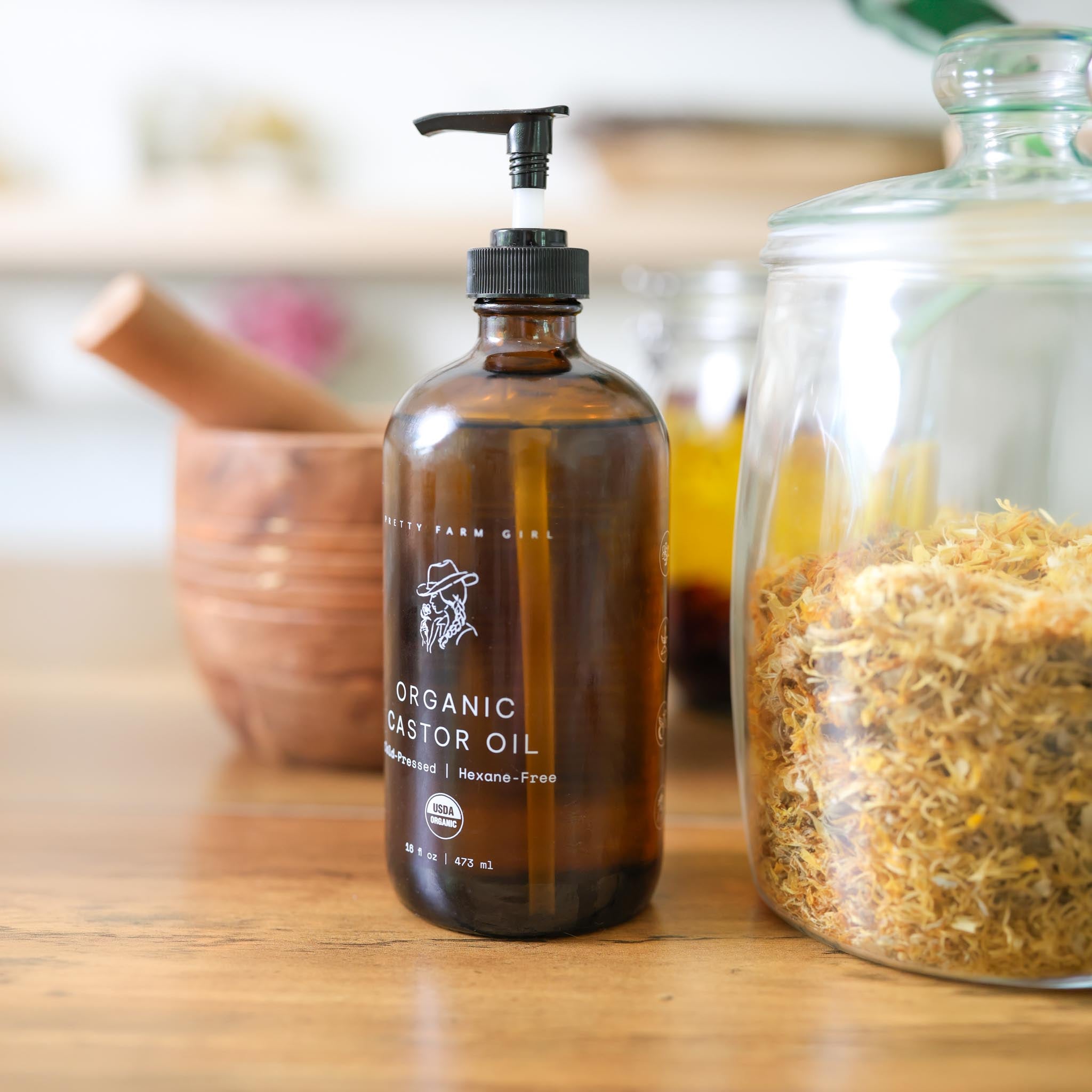 Pure Organic Cold Pressed Hexane-Free Castor Oil