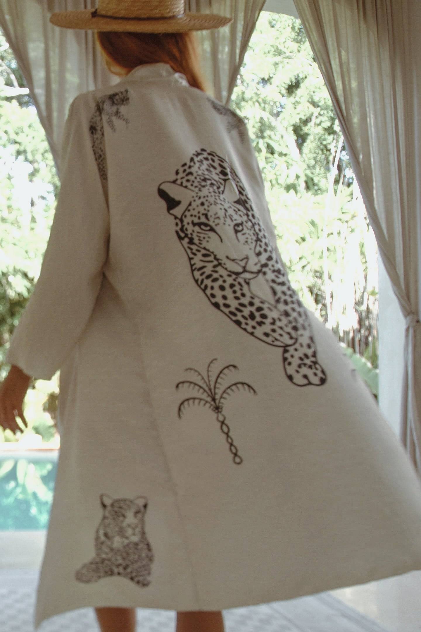 The Rigel Silk Robe In Jaguar