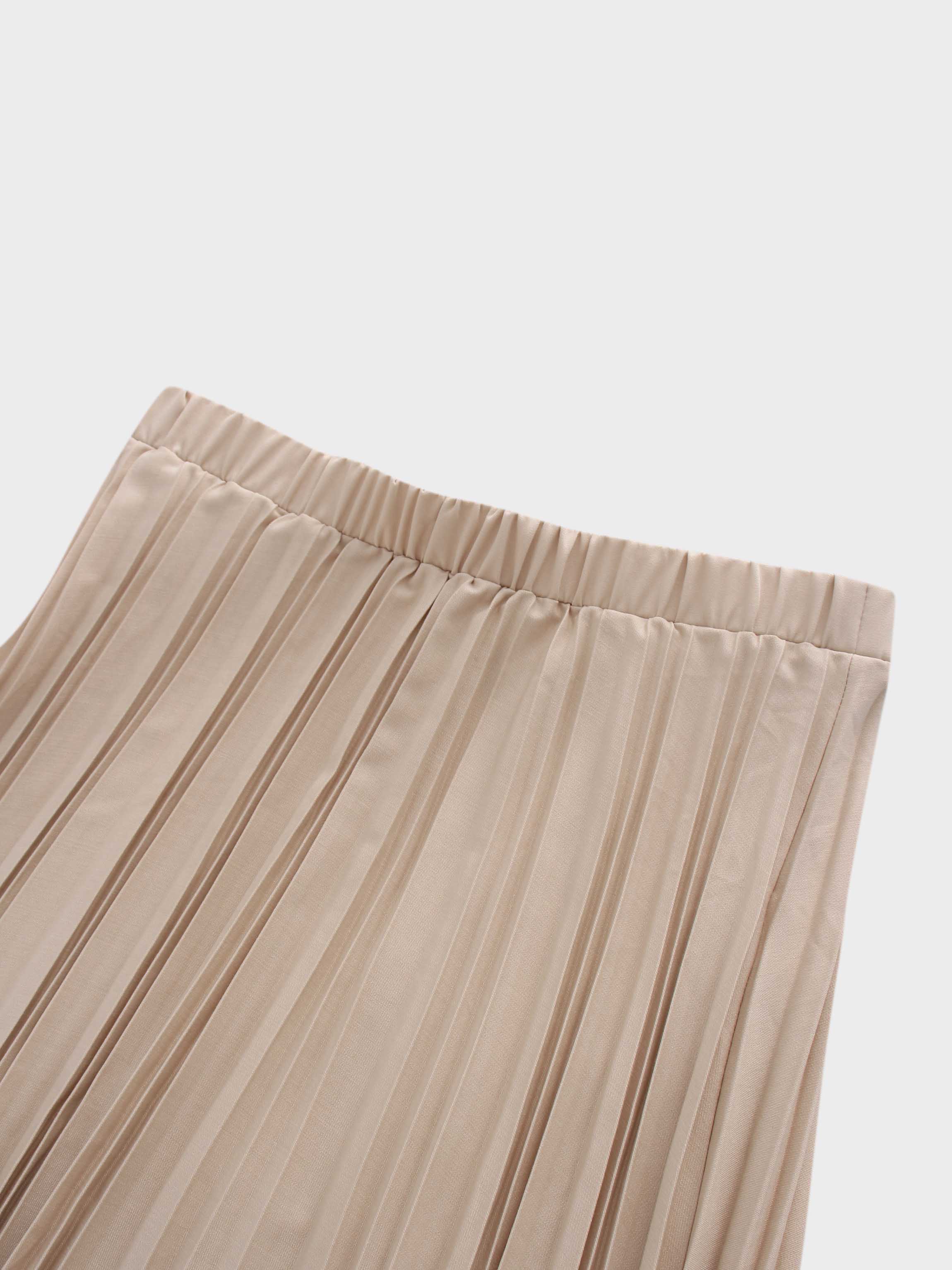 Thin Pleated Skirt-Stone-3