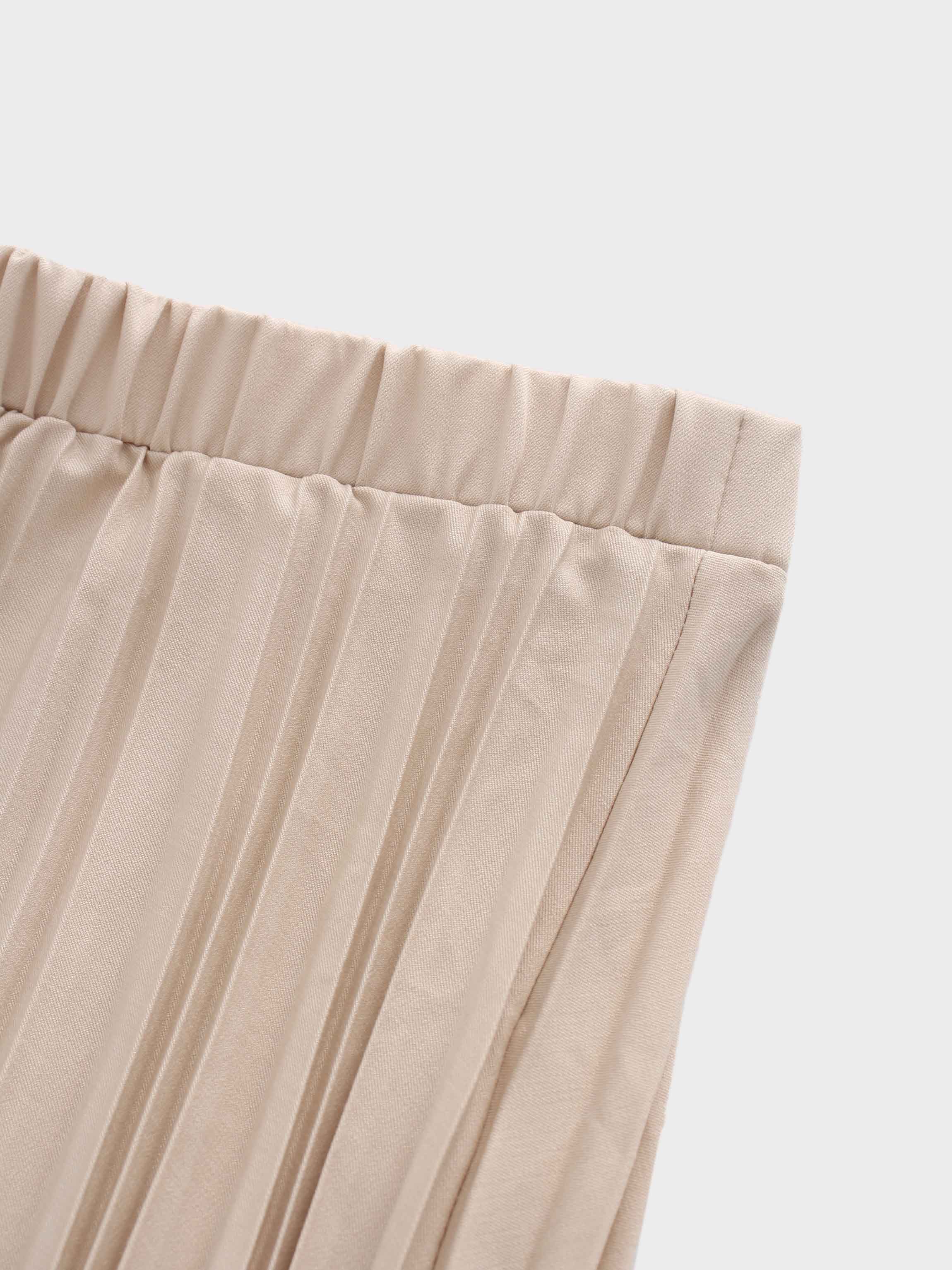 Thin Pleated Skirt-Stone-4