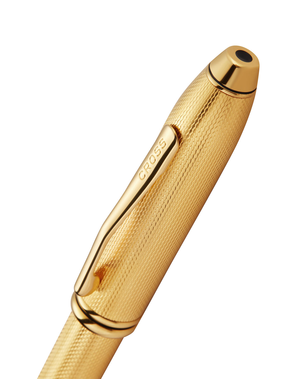 Townsend® Polished 23KT Gold Plated Engraved Diamond Pattern with 23KT Gold Plated Appointments Ballpoint Pen