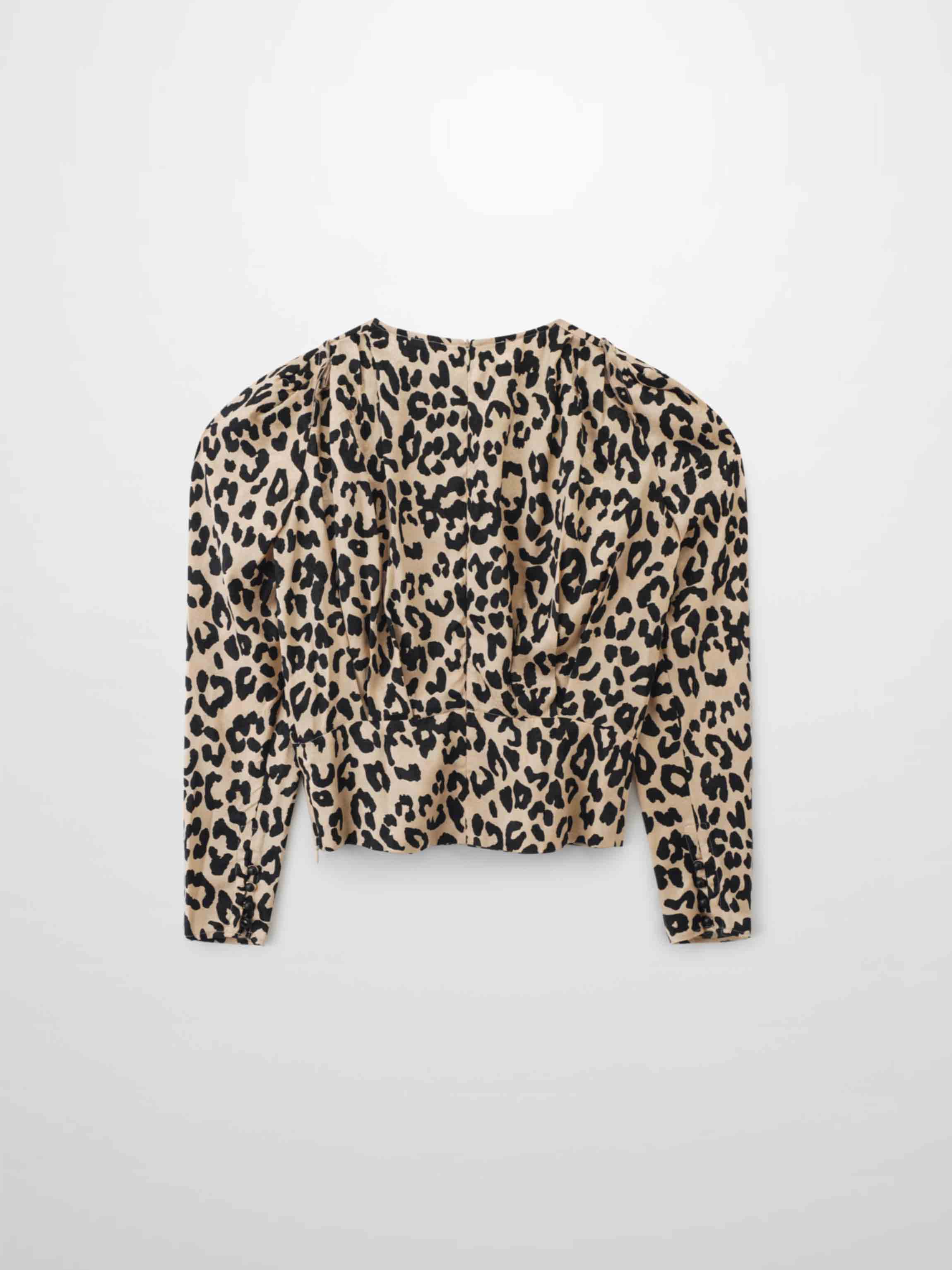 Vintage Blouson Top-Leopard-1