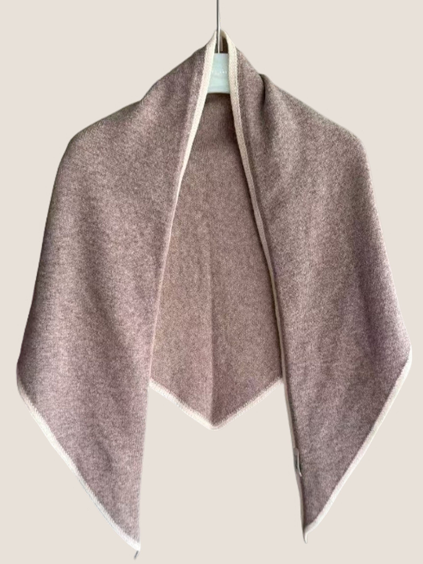 Wool Contrast Stitch Shawl Scarf