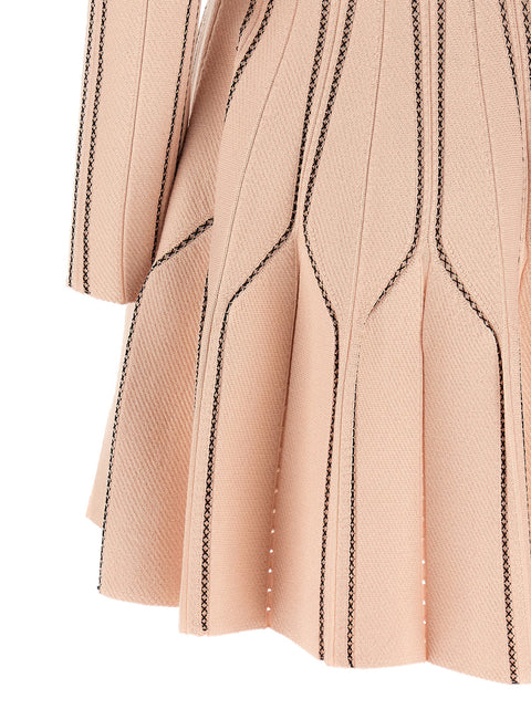 Elisabetta Franchi Pink Origami Knit Dress