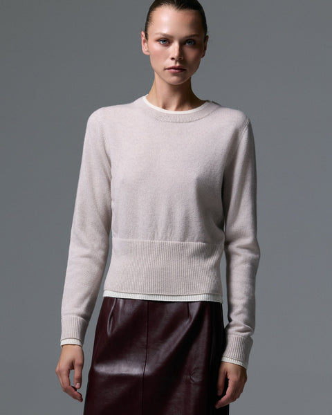 Tove Layered Cashmere Blend Crewneck