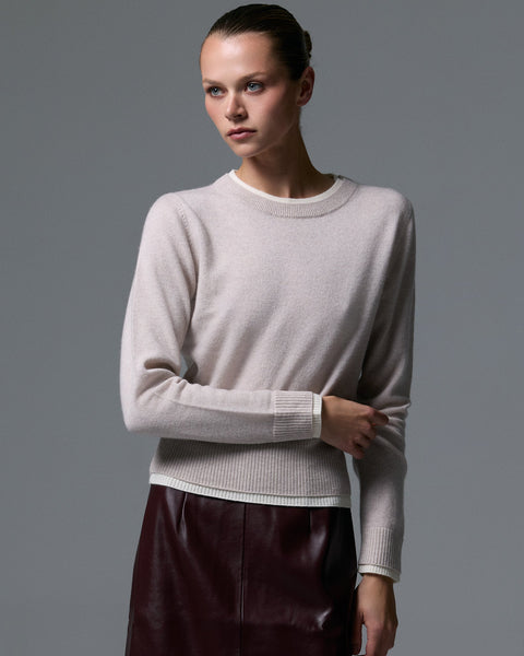 Tove Layered Cashmere Blend Crewneck
