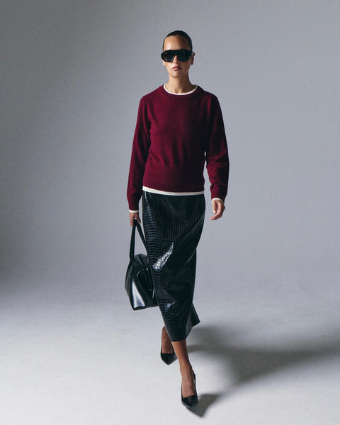 Tove Layered Cashmere Blend Crewneck