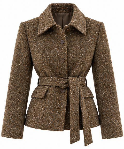 The Elan Belted Wool Jacket
