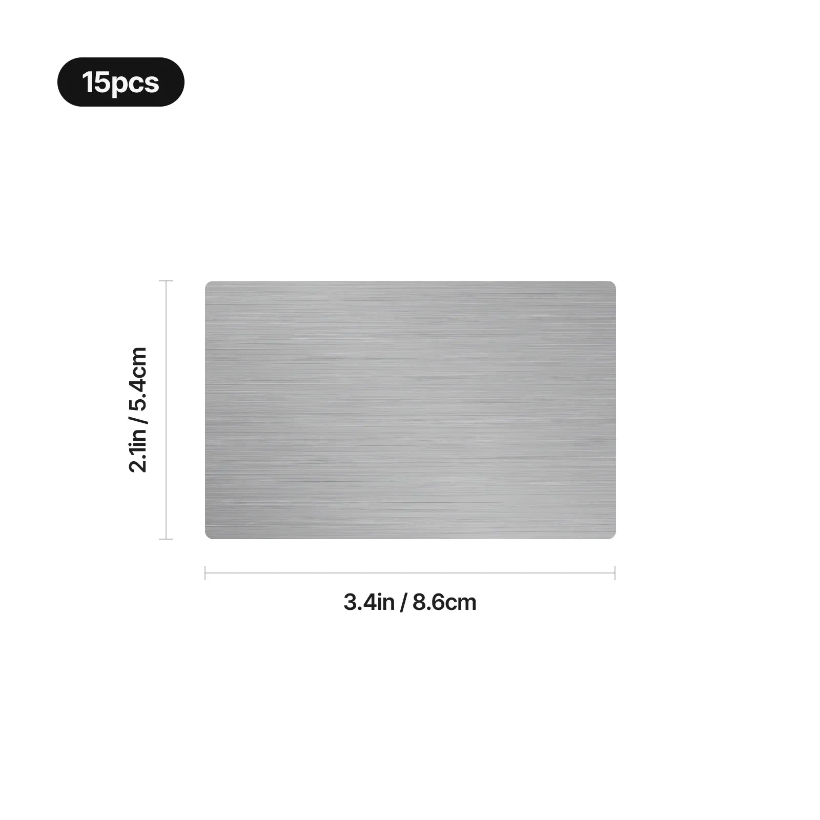0.02" Stainless Steel Metal Business Cards (15pcs)