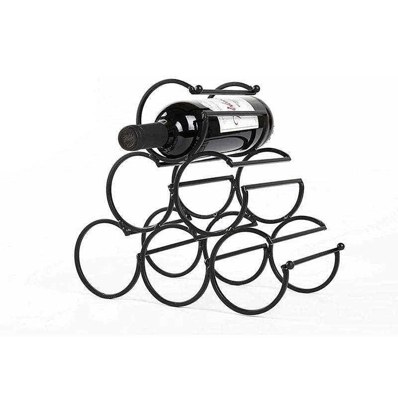 11.6”x6.3”x10.8” Iron Tabletop Wine Rack