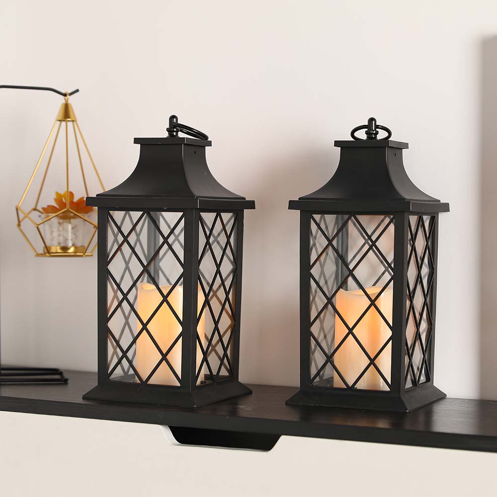12''High Vintage Candle Lantern (Set of 2)--Applicable to Germany