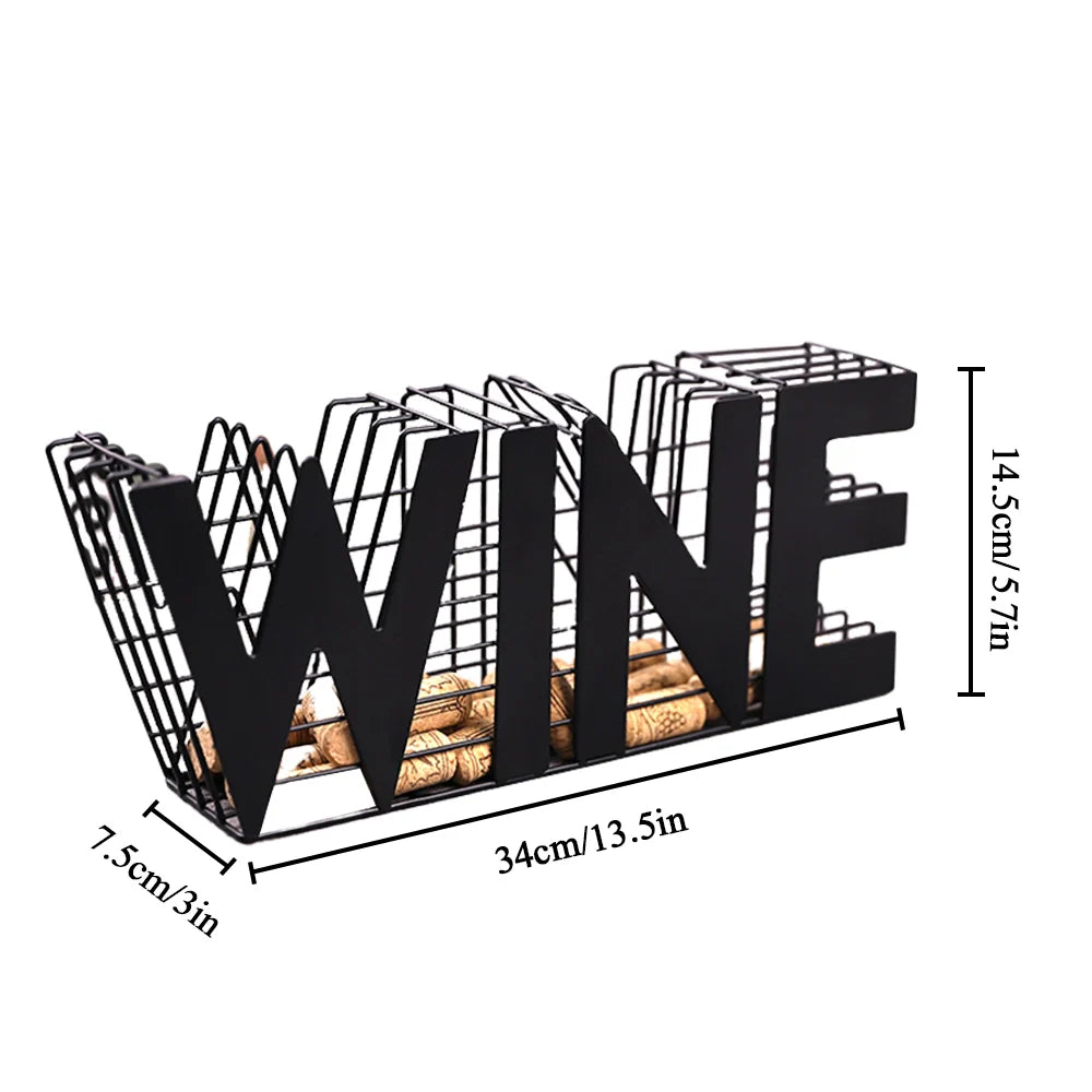 13.5" Length Wine Cork holder Metal Craft Wine Cork Storage