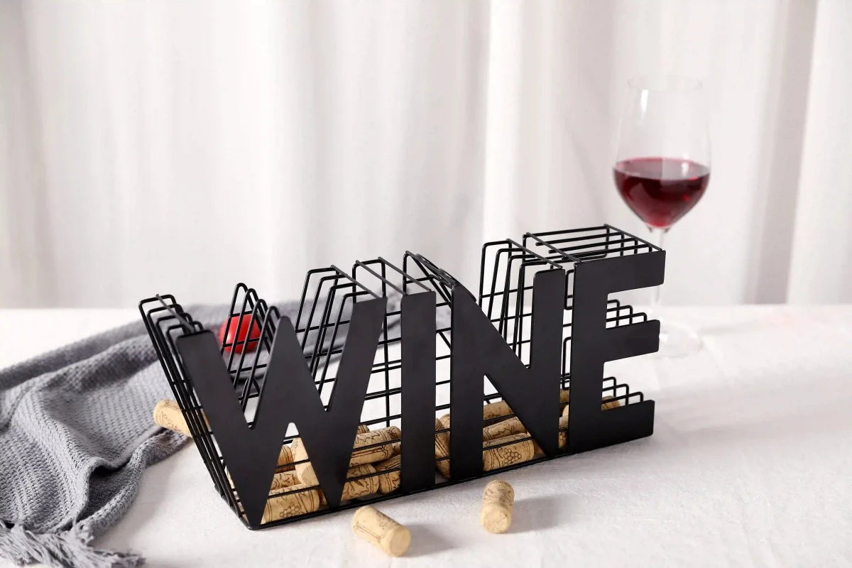 13.5" Length Wine Cork holder Metal Craft Wine Cork Storage
