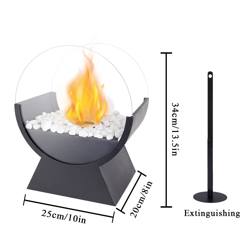 13.5" Tall Portable Tabletop Fireplace
