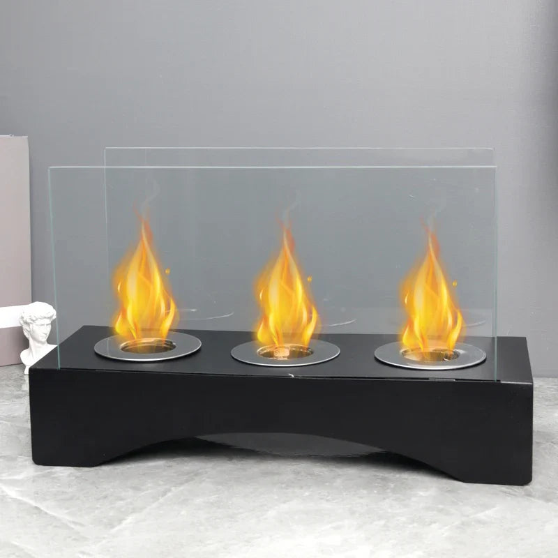 13.5"×5"×8.5" Tabletop Bio Ethanol Fireplace