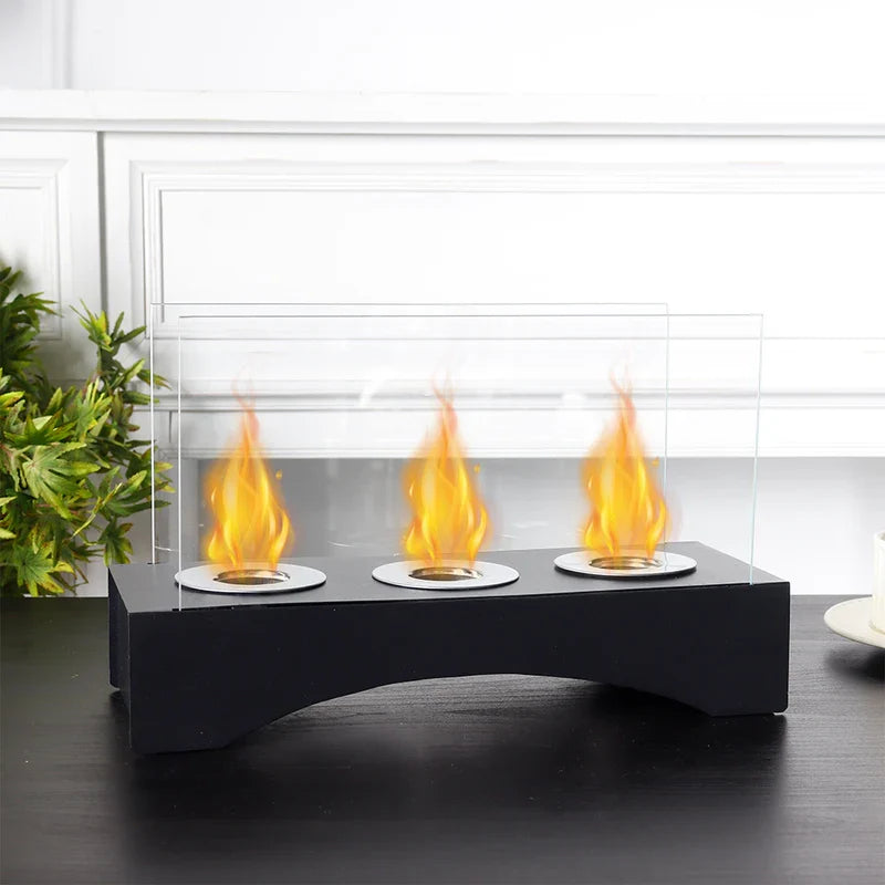 13.5"×5"×8.5" Tabletop Bio Ethanol Fireplace