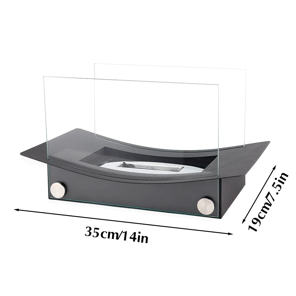 14"x7.5"x8" Rectangular Tabletop Fire Bowl Pot