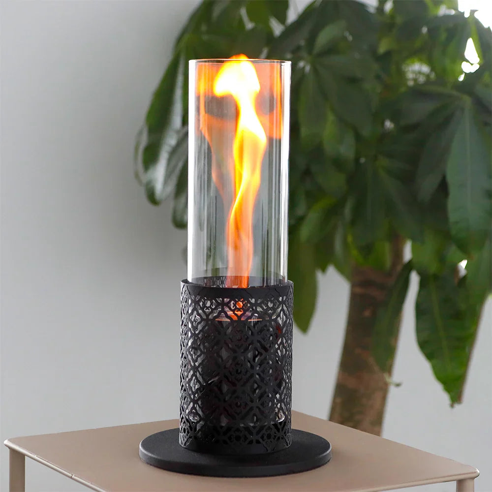 15.3"H Spiral Flame Fireplace