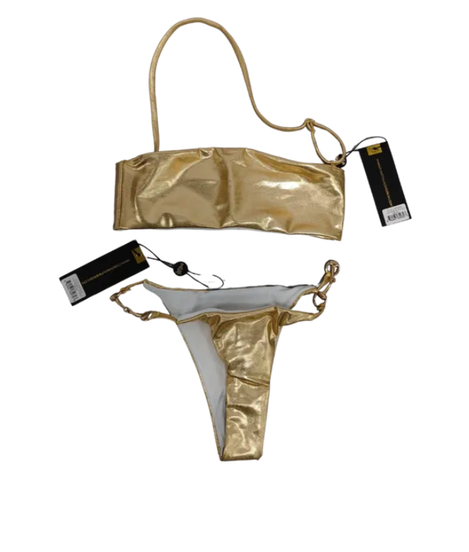2 piece classic metallic bandeau CASW22002