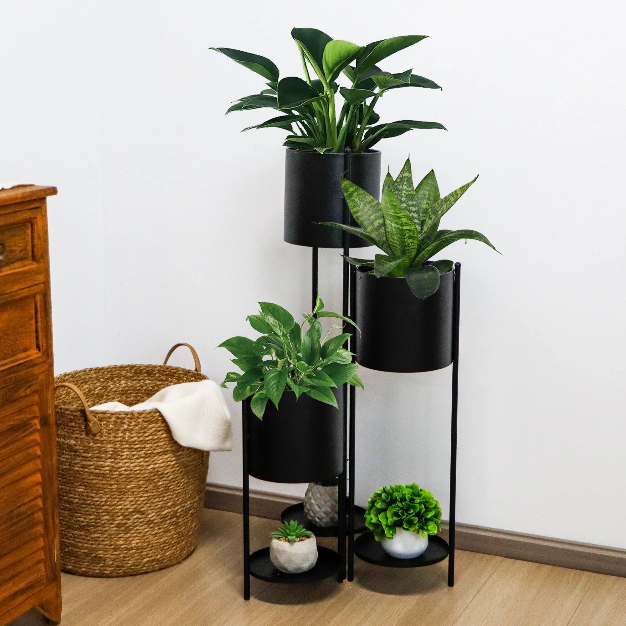 35.5'' High Metal Plant Stand 6 Tier 6 Potted Indoor Flower Pot Stand Holder