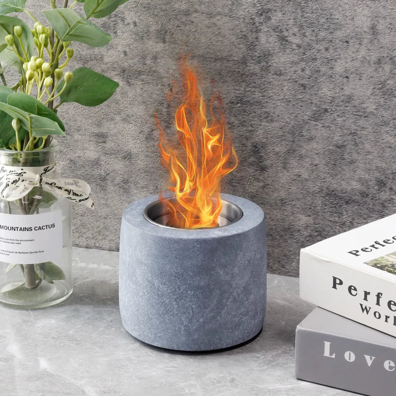 4.3"x3.5"Round Gray Mini Fire Pit