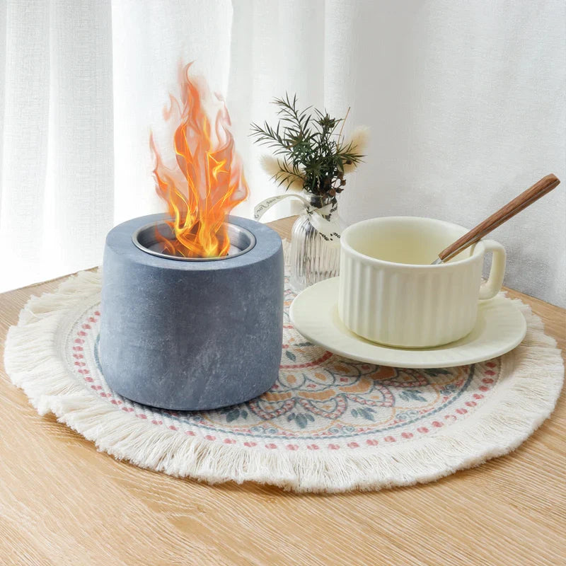 4.3"x3.5"Round Gray Mini Fire Pit