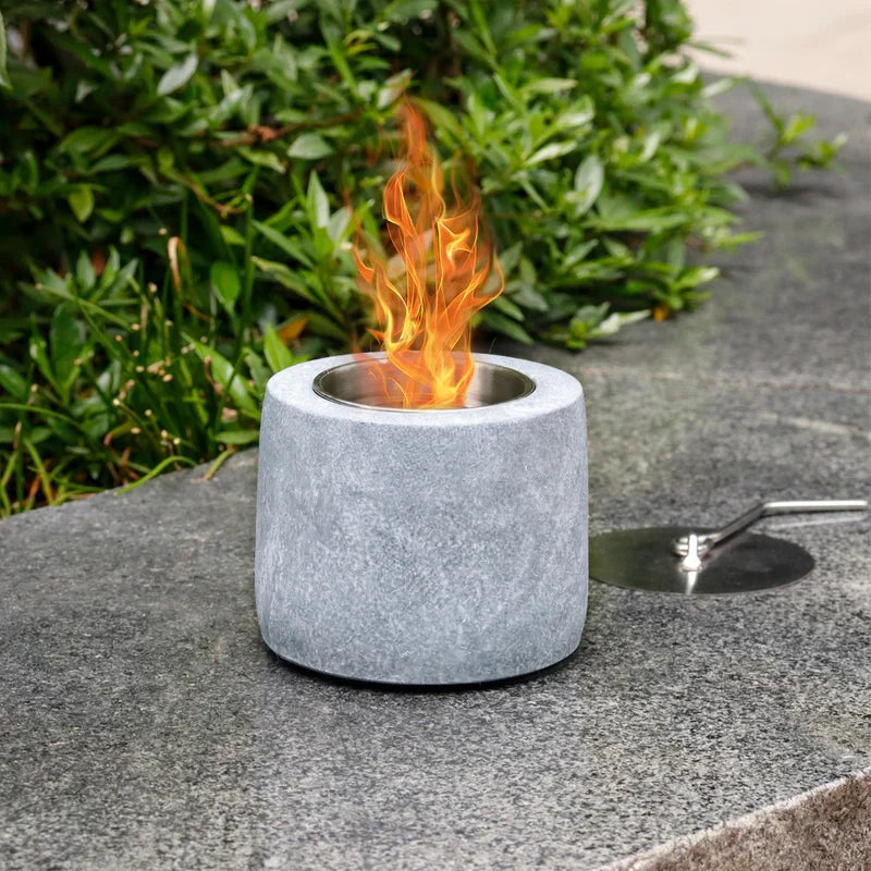 4.3"x3.5"Round Gray Mini Fire Pit