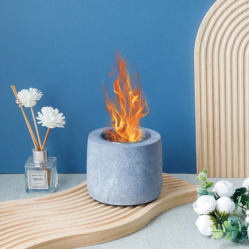 4.3"x3.5"Round Gray Mini Fire Pit