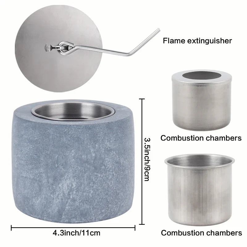 4.3"x3.5"Round Gray Mini Fire Pit