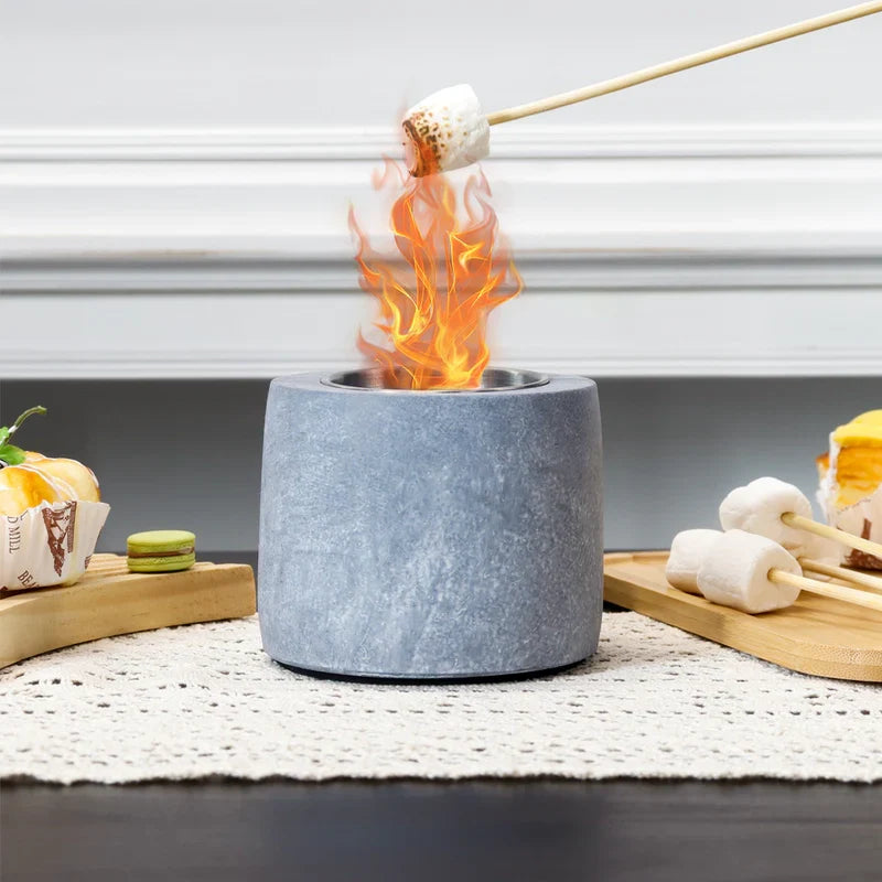 4.3"x3.5"Round Gray Mini Fire Pit