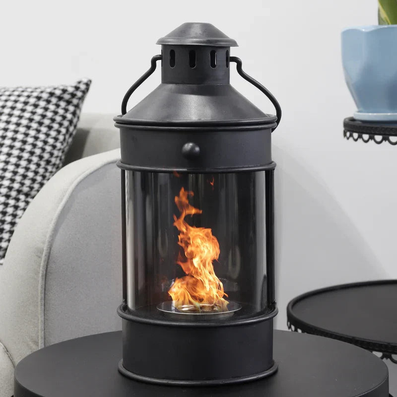 6" x16" Portable Elegant Desktop Fireplace Lantern